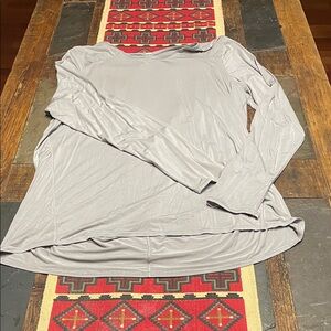 lululemon athletica Gray Long Sleeve Top with open back